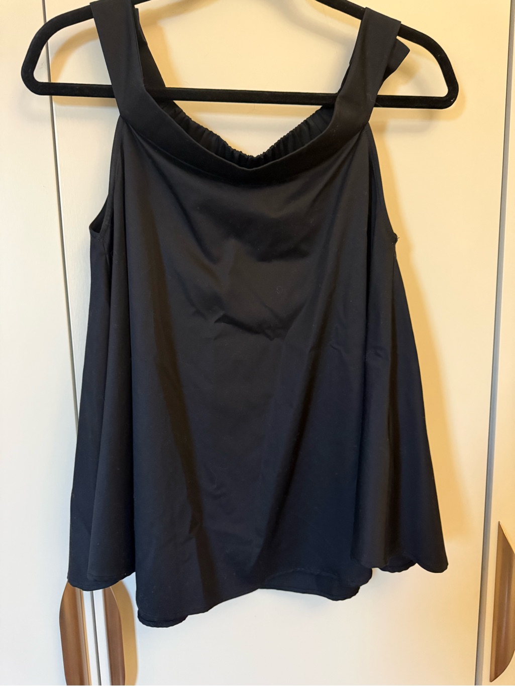 Mehtap Elaidi Black Cowl Neck Swing Tank Top Size 38 Nwt — image 2 of 6
